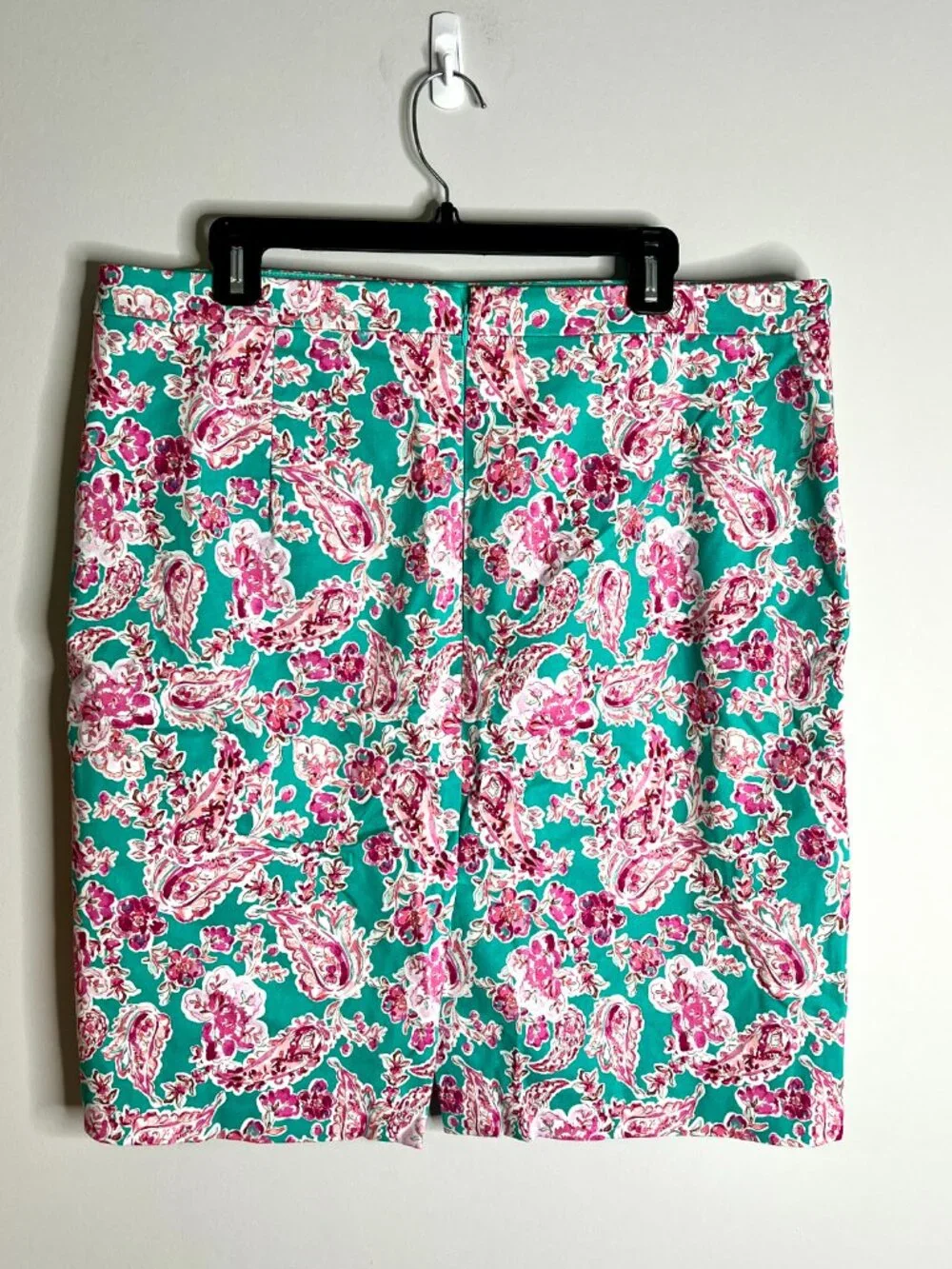 J. Crew Printed Pencil Skirt Floral Career Classic Preppy Girly Mid-Rise Sz 16